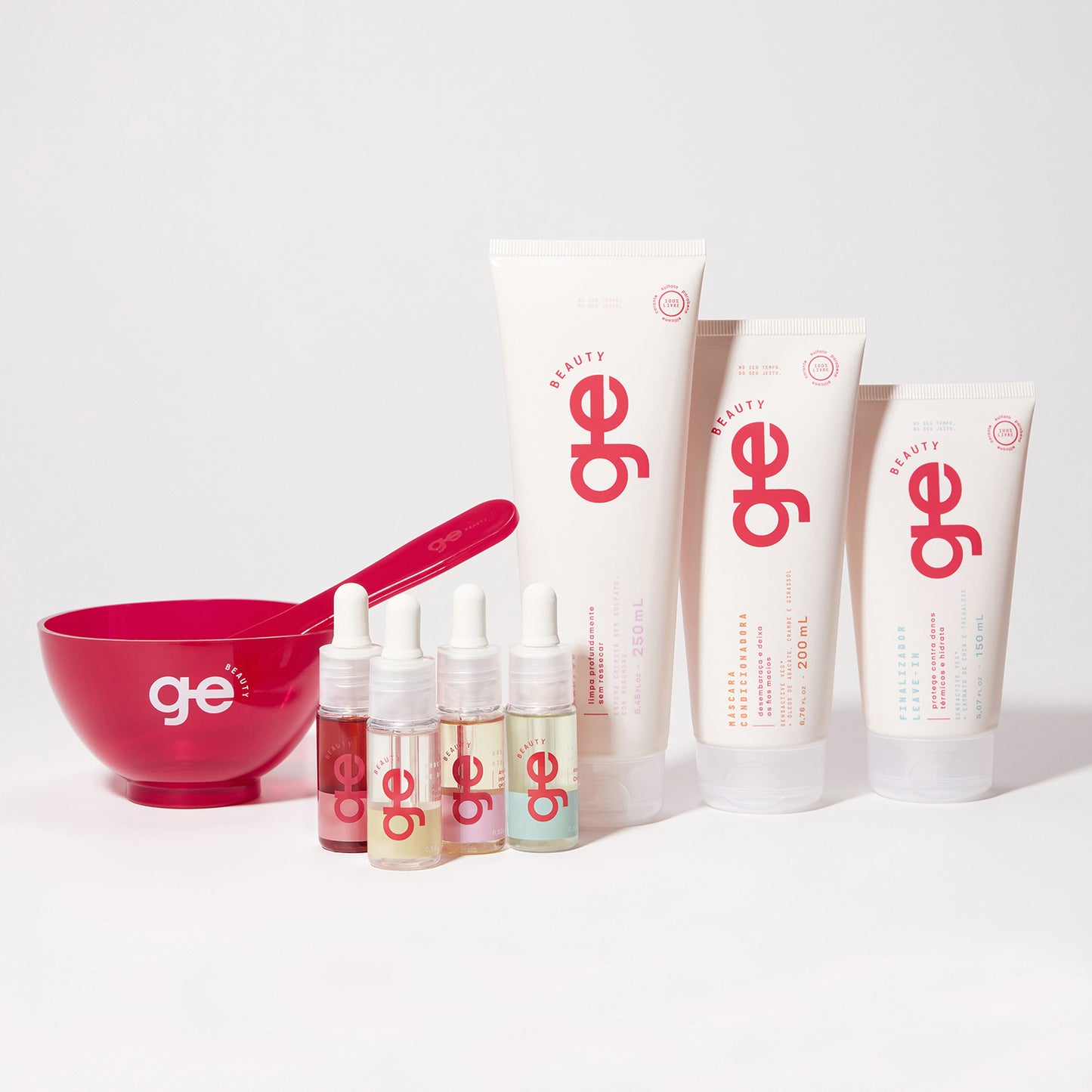 Kit cuidados diários GE Beauty - conjunto completo para rotina capilar diária