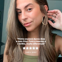 Resultados do Primer liso intacto GE Beauty mostrando cabelos lisos e brilhantes