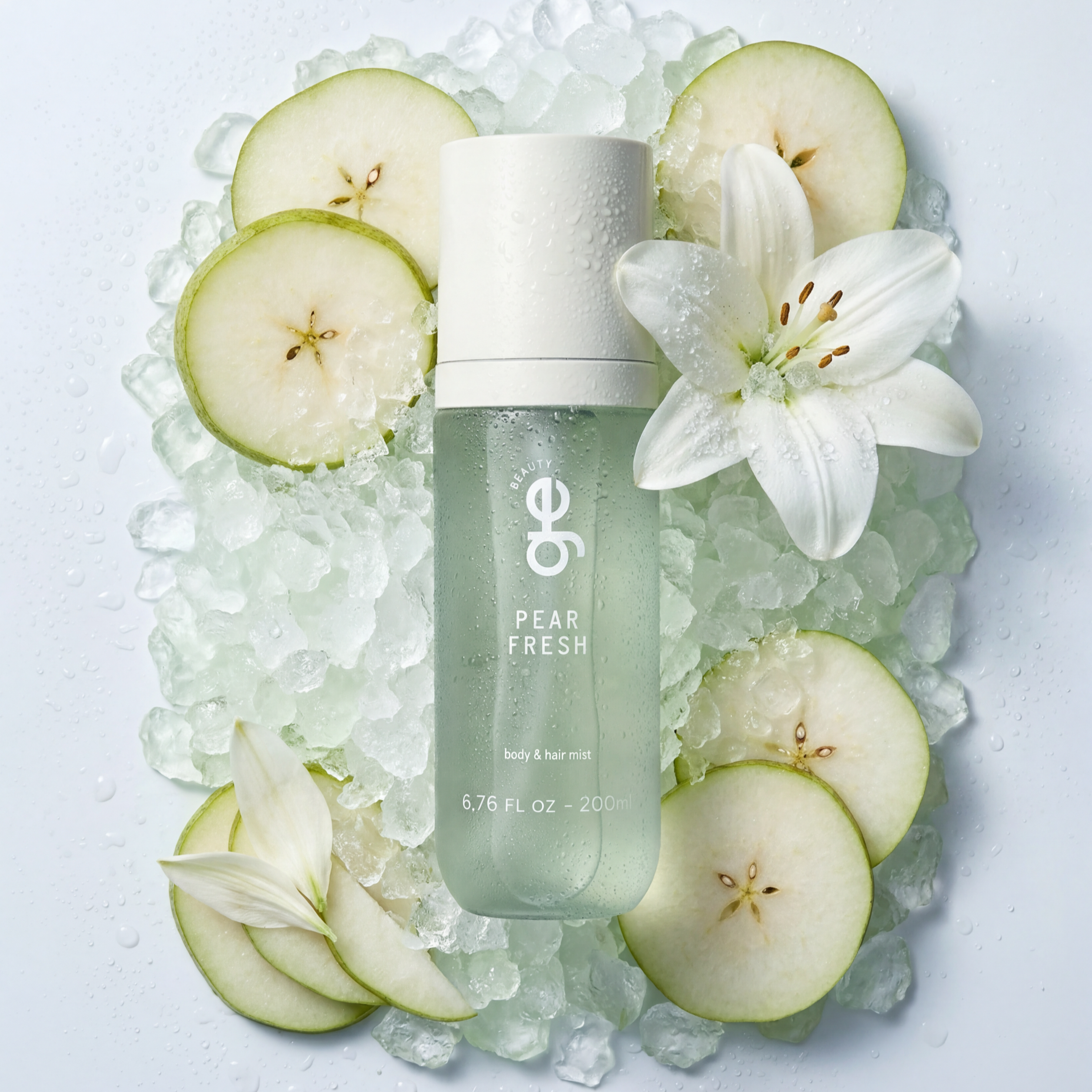 Pear Fresh Body & Hair Mist GE Beauty, bruma perfumada de pera para cabelo e corpo