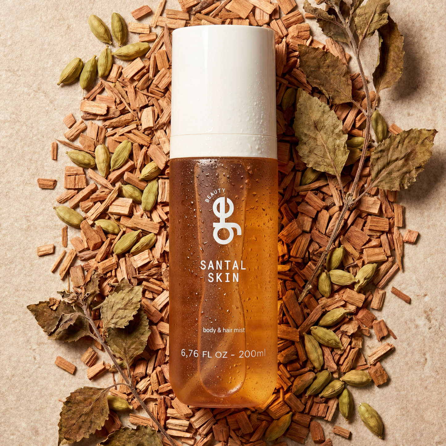 Santal Skin Body & Hair Mist GE Beauty, bruma amadeirada para cabelo e corpo